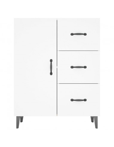 Credenza Bianca 69,5x34x90 cm in Legno Multistrato