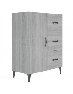 Credenza Grigio Sonoma 69,5x34x90 cm in Legno Multistrato 2