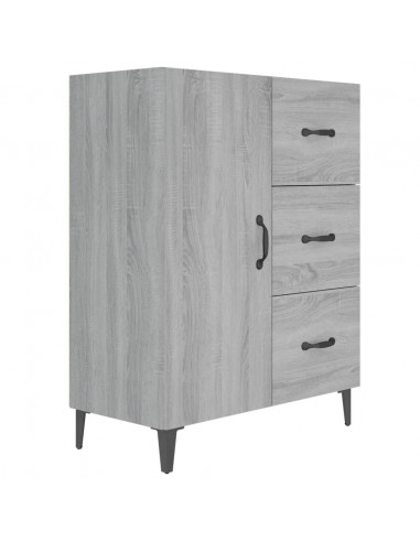 Credenza Grigio Sonoma 69,5x34x90 cm in Legno Multistrato