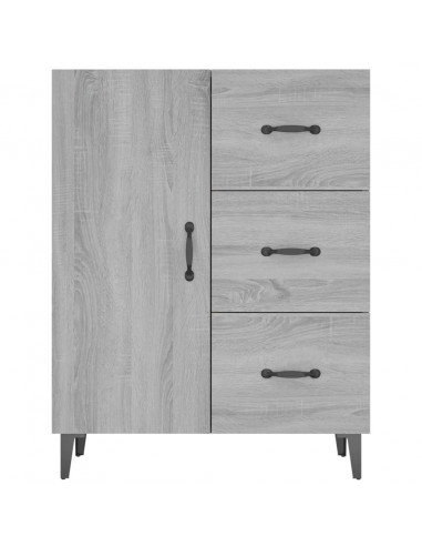 Credenza Grigio Sonoma 69,5x34x90 cm in Legno Multistrato