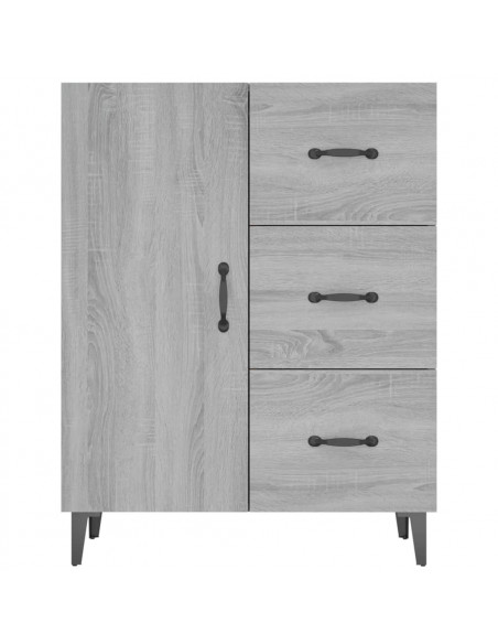 Credenza Grigio Sonoma 69,5x34x90 cm in Legno Multistrato