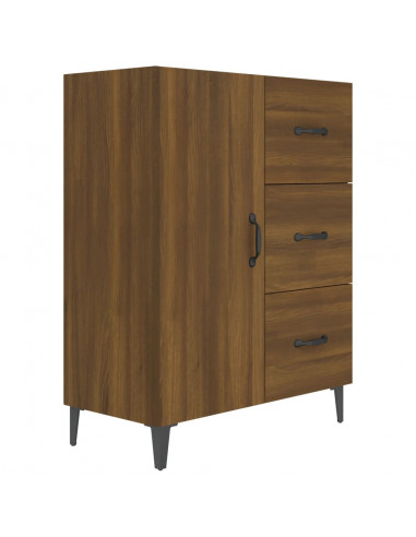 Credenza Rovere Marrone 69,5x34x90 cm in Legno Multistrato
