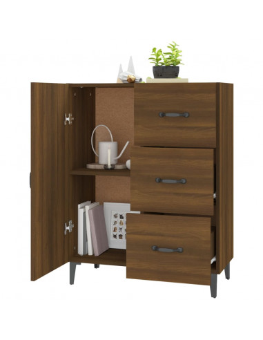 Credenza Rovere Marrone 69,5x34x90 cm in Legno Multistrato