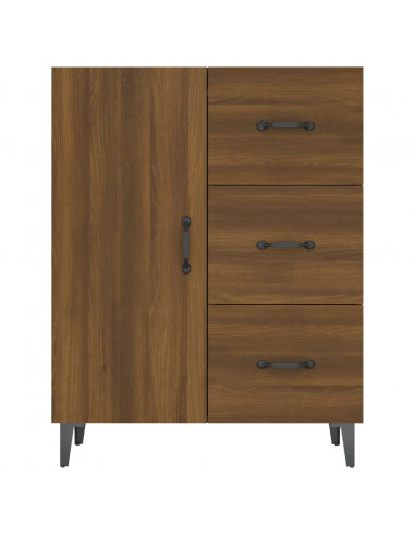 Credenza Rovere Marrone 69,5x34x90 cm in Legno Multistrato