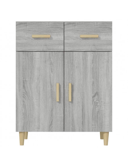 Credenza Grigio Sonoma 69,5x34x89 cm in Legno Multistrato