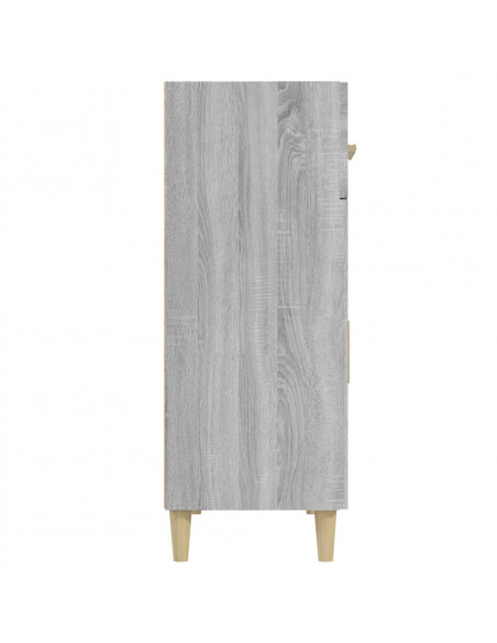 Credenza Grigio Sonoma 69,5x34x89 cm in Legno Multistrato