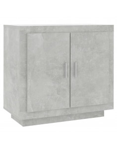 Credenza Grigio Cemento 80x40x75 cm in Legno Compensato 2