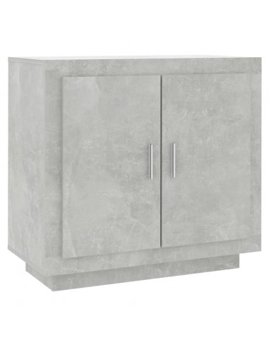 Credenza Grigio Cemento 80x40x75 cm in Legno Compensato
