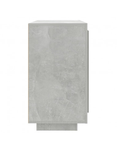 Credenza Grigio Cemento 80x40x75 cm in Legno Compensato