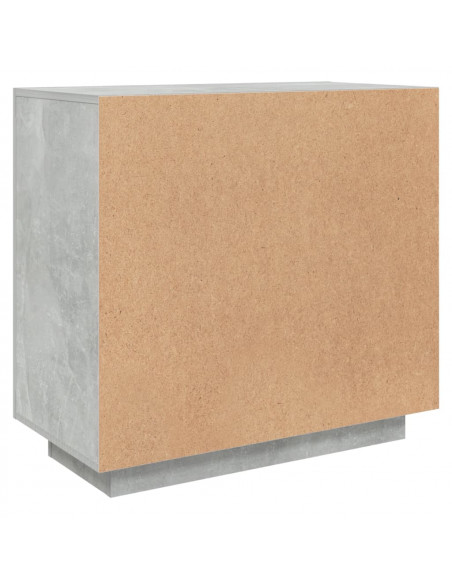 Credenza Grigio Cemento 80x40x75 cm in Legno Compensato