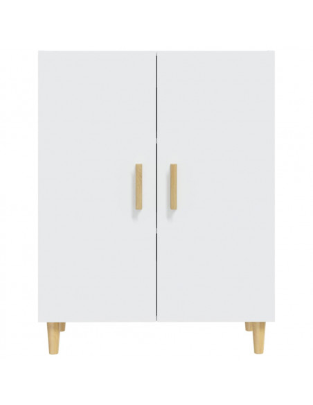 Credenza Bianca 70x34x90 cm in Legno Multistrato