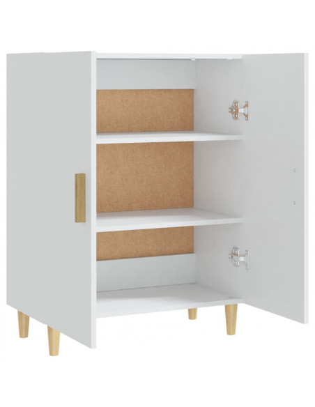 Credenza Bianca 70x34x90 cm in Legno Multistrato
