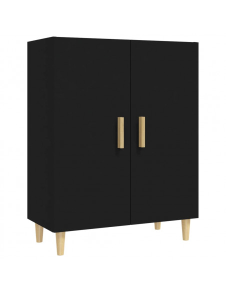 Credenza Nera 70x34x90 cm in Legno Multistrato