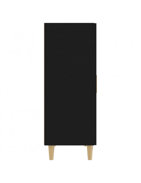 Credenza Nera 70x34x90 cm in Legno Multistrato