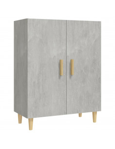Credenza Grigio Cemento 70x34x90 cm in Legno Multistrato 2