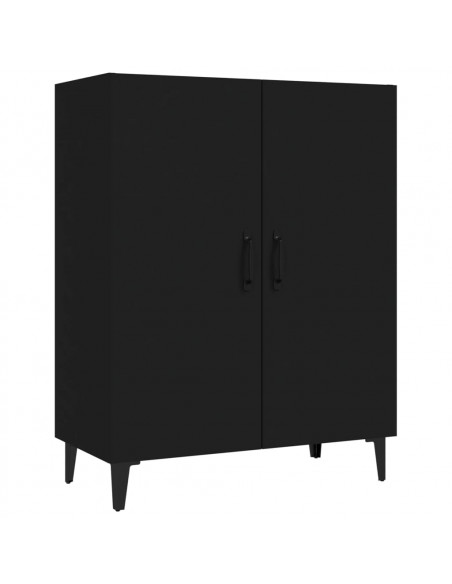 Credenza Nera 70x34x90 cm in Legno Multistrato