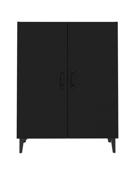 Credenza Nera 70x34x90 cm in Legno Multistrato
