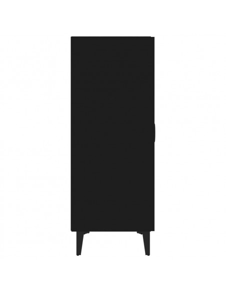 Credenza Nera 70x34x90 cm in Legno Multistrato