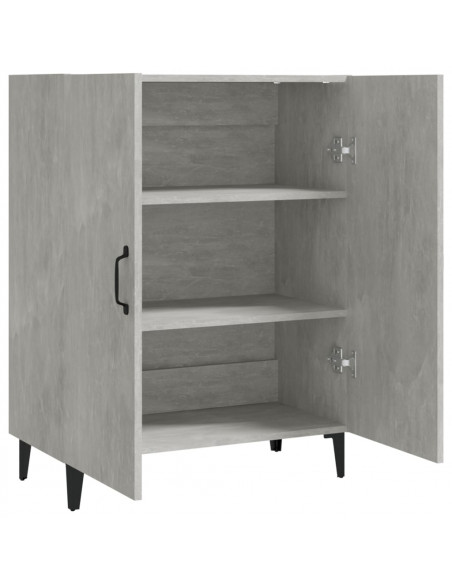 Credenza Grigio Cemento 70x34x90 cm in Legno Multistrato
