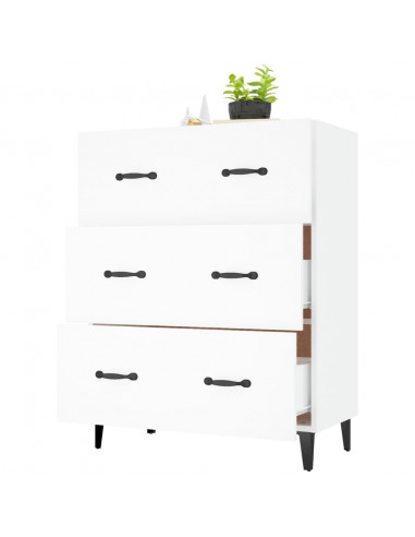 Credenza Bianca 69,5x34x90 cm in Legno Multistrato