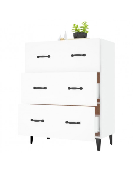 Credenza Bianca 69,5x34x90 cm in Legno Multistrato