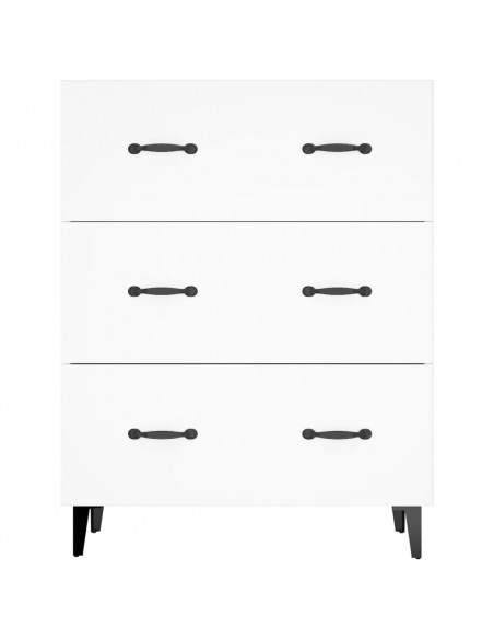 Credenza Bianca 69,5x34x90 cm in Legno Multistrato