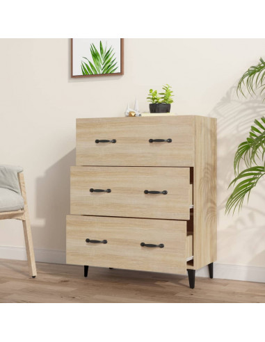 Credenza Rovere Sonoma 69,5x34x90 cm in Legno Multistrato