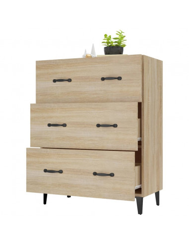 Credenza Rovere Sonoma 69,5x34x90 cm in Legno Multistrato