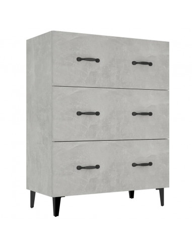 Credenza Grigio Cemento 69,5x34x90 cm in Legno Multistrato