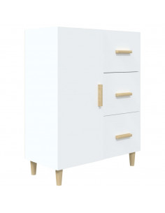 Credenza Bianca 69,5x34x90 cm in Legno Multistrato 2