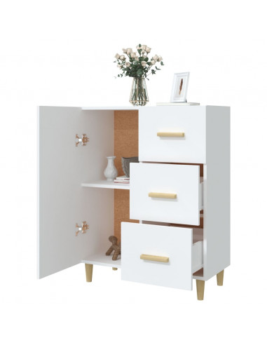 Credenza Bianca 69,5x34x90 cm in Legno Multistrato