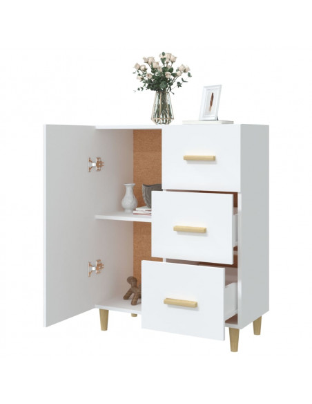 Credenza Bianca 69,5x34x90 cm in Legno Multistrato