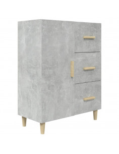 Credenza Grigio Cemento 69,5x34x90 cm in Legno Multistrato 2