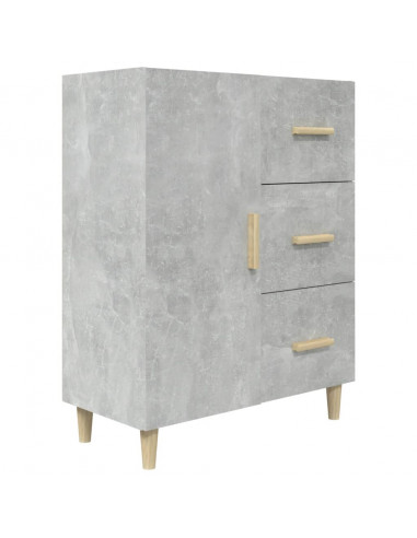 Credenza Grigio Cemento 69,5x34x90 cm in Legno Multistrato