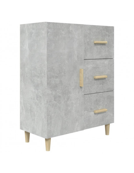 Credenza Grigio Cemento 69,5x34x90 cm in Legno Multistrato