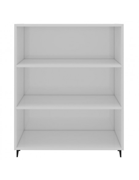Credenza 69,5x32,5x90 cm Bianco Lucido in Legno Multistrato