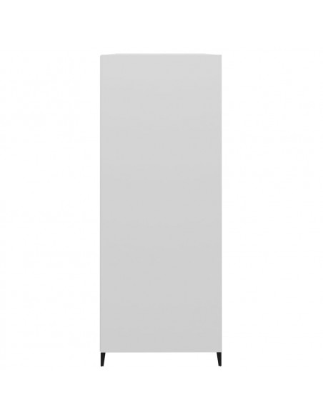 Credenza 69,5x32,5x90 cm Bianco Lucido in Legno Multistrato