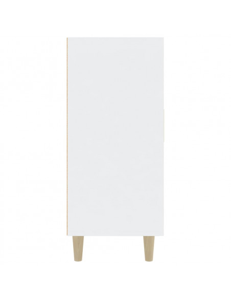 Credenza Bianca 90x34x80 cm in Legno Multistrato