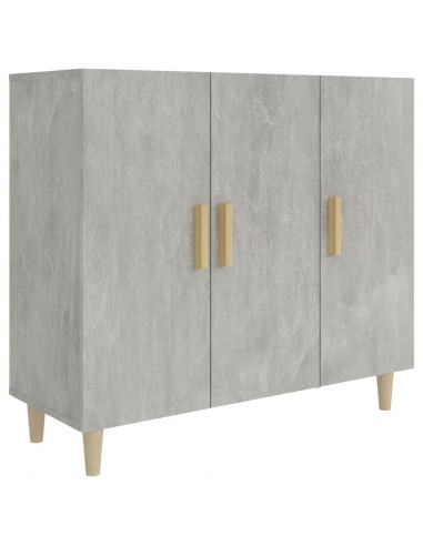 Credenza Grigio Cemento 90x34x80 cm in Legno Multistrato