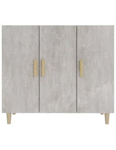 Credenza Grigio Cemento 90x34x80 cm in Legno Multistrato