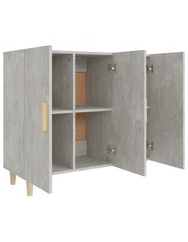 Credenza Grigio Cemento 90x34x80 cm in Legno Multistrato