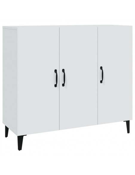 Credenza Bianca 90x34x80 cm in Legno Multistrato