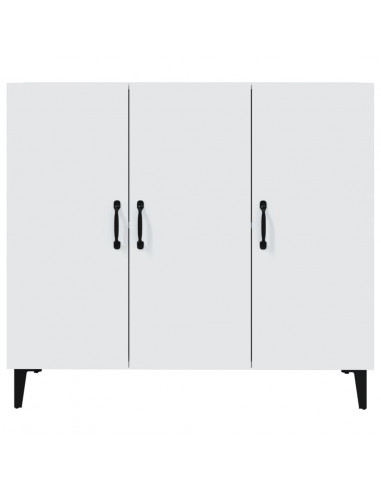 Credenza Bianca 90x34x80 cm in Legno Multistrato