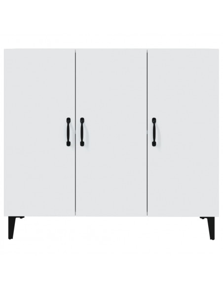 Credenza Bianca 90x34x80 cm in Legno Multistrato