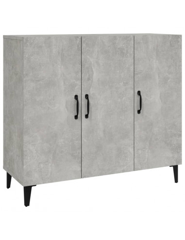 Credenza Grigio Cemento 90x34x80 cm in Legno Multistrato