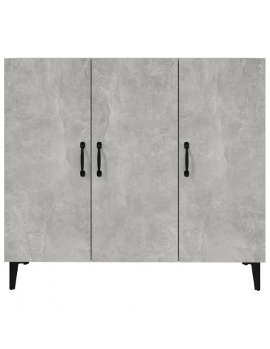 Credenza Grigio Cemento 90x34x80 cm in Legno Multistrato
