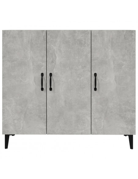 Credenza Grigio Cemento 90x34x80 cm in Legno Multistrato
