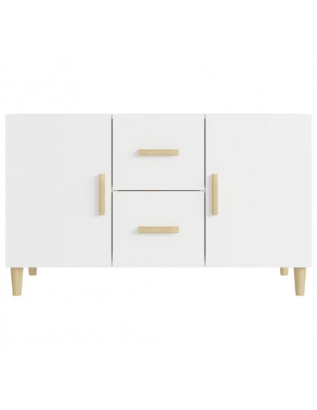 Credenza Bianca 100x36x60 cm in Legno Multistrato