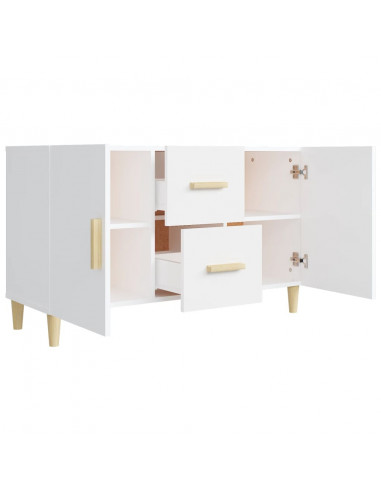 Credenza Bianca 100x36x60 cm in Legno Multistrato