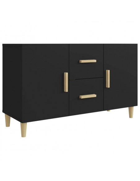 Credenza Nera 100x36x60 cm in Legno Multistrato